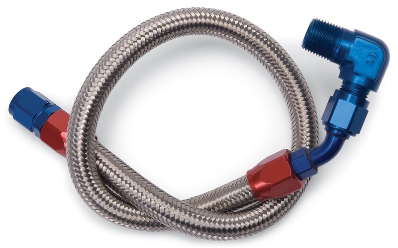 Edelbrock 8124 Braided Stainless Steel Fuel Pump to Fuel Pressure Regulator Fitting